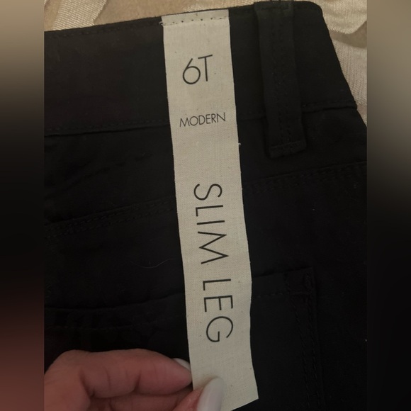 Ann Taylor Jeans Women Size 6 Tall Black Cheetah Modern Fit Slim Leg NWT - Picture 7 of 13